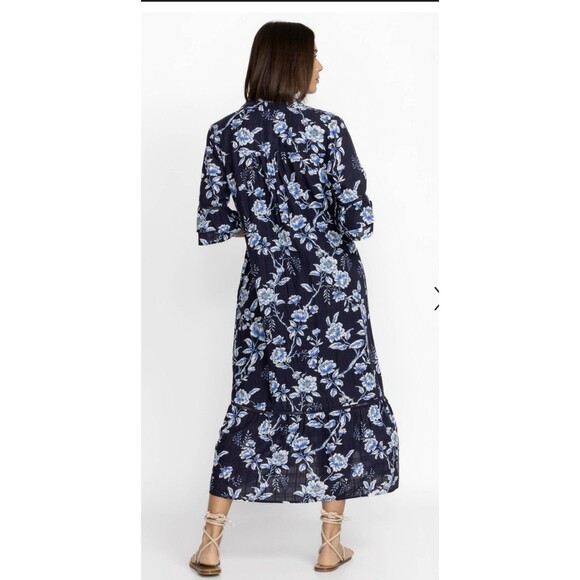 Johnny Was Magnolia High Low Ruffle Sleeve Maxi Dress Size Small - Picture 4 of 12